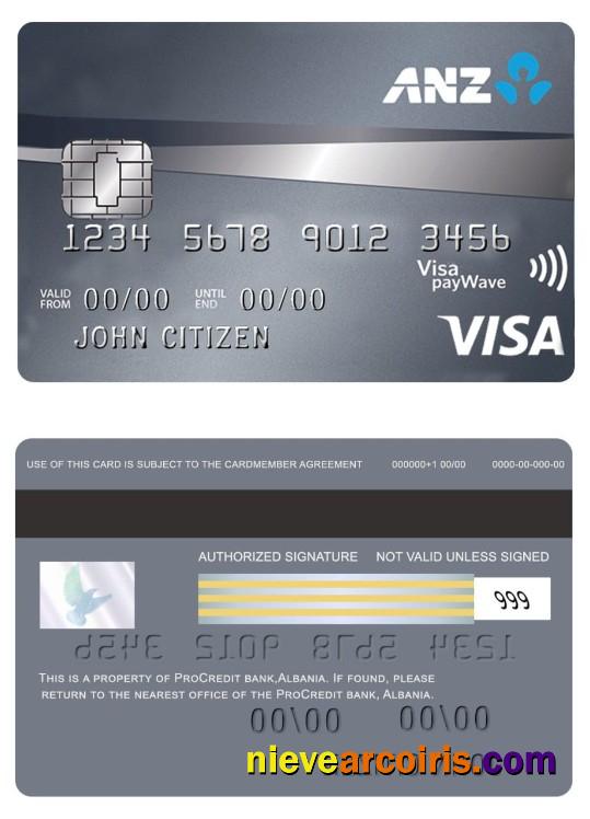 Australia ANZ Platinum credit visa card